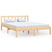 Łóżka - vidaXL Rama łóżka z litego drewna sosnowego 140 x 190 cm 810062 - miniaturka - grafika 1