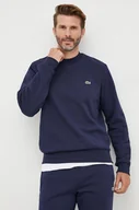 Bluzy męskie - Lacoste bluza męska kolor granatowy gładka - miniaturka - grafika 1
