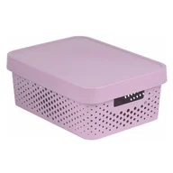 Pudła i pojemniki do przechowywania - Pojemnik ażurowy INFINITY 11 l różowy - miniaturka - grafika 1
