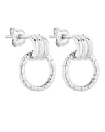 Kolczyki - Srebrne kolczyki ozdobne obręcze - miniaturka - grafika 1