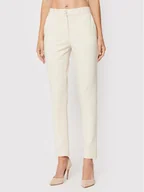Spodnie damskie - Guess Spodnie materiałowe Zoe W2YB01 K8RN0 Beżowy Regular Fit - miniaturka - grafika 1