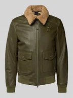 Kurtki męskie - Kurtka skórzana z kieszeniami z patką model ‘CHEITON’ - miniaturka - grafika 1