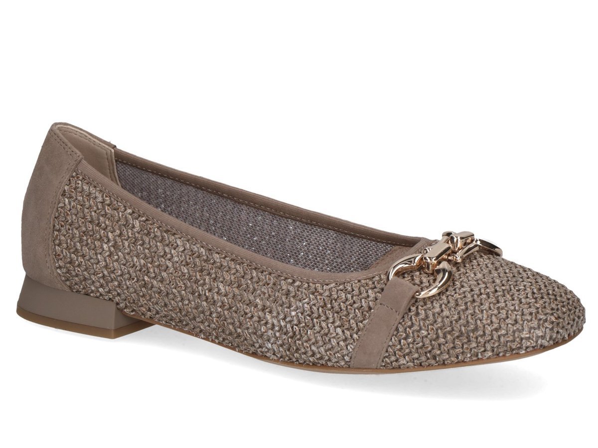 Czółenka damskie beżowe Caprice 22503 skórzane eleganckie wsuwane-39