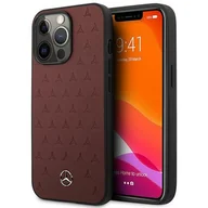 Etui i futerały do telefonów - Mercedes MEHCP13LPSQRE iPhone 13 Pro / 13 6,1" czerwony/red hardcase Leather Stars Pattern Mer006962-0 - miniaturka - grafika 1