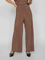 Spodnie damskie - Vila Spodnie w kolorze jasnobrązowym - miniaturka - grafika 1