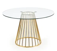 Stoły - Okrągły szklany stół glamour N4-M54 - miniaturka - grafika 1