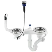 Syfony - Deante Płaski syfon do zlewozmywaków granitowych 1,5 i 2-komorowych ZXY_9973 - miniaturka - grafika 1