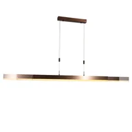 Lampy sufitowe - QAZQA Regulowana lampa wisząca, ciemny brąz, 150 cm, z wbudowanym ściemnianym LED - Lamba - miniaturka - grafika 1