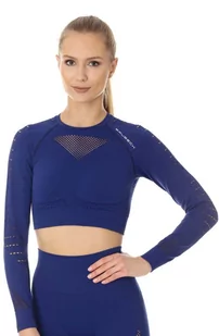 Top sportowy z długim rękawem damski Brubeck Gym Top LC10020 ciemnoniebieski - Koszulki sportowe damskie - miniaturka - grafika 1