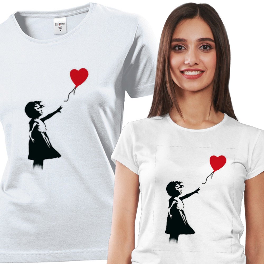 Koszulka damska Banksy Dziewczynka Z Balonikiem L