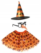 Stroje karnawałowe - STRÓJ CZAROWNICA WIEDŹMA HALLOWEEN KAPELUSZ OKULARY NOS TUTU DYNIA - miniaturka - grafika 1
