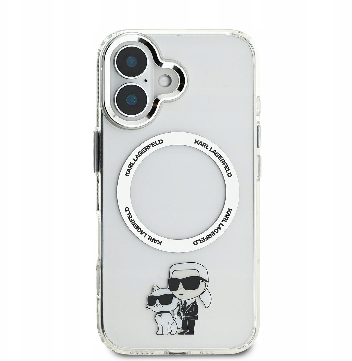 Apple Tylna obudowa - Karl Lagerfeld IML Karl and Choupette MagSafe Case for iPhone 16 Transparent 57983122697