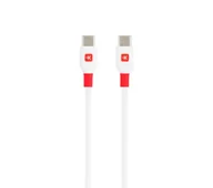 Kable USB - Skross USB-C do USB-C 100W 2m Biały - miniaturka - grafika 1