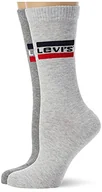 Skarpetki męskie - Levi's Skarpety unisex z logo o regularnym kroju, Jasnoszary melanż - miniaturka - grafika 1