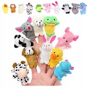 Maskotki i pluszaki - PACYNKI NA PALCE kukiełki pluszaki maskotki zwierzęta dla dzieci 10 szt. - miniaturka - grafika 1