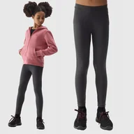 Legginsy - 4F LEGGINSY DZIEWCZĘCE DZIANINOWE DŁUGIE DZIECIĘCE SS24 - miniaturka - grafika 1