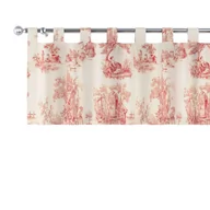 Zasłony - Dekoria Lambrekin na szelkach tło ecru czerwone postacie 130x40cm Avinon 1356-132-15 - miniaturka - grafika 1