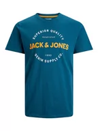 Koszulki męskie - Jack & Jones Koszulka "Anwar" w kolorze niebieskim - miniaturka - grafika 1