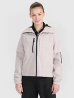 Kurtki damskie - 4F Kurtka przejściowa z membraną 5000 damska - beżowa XL - miniaturka - grafika 1