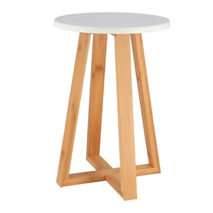 Stołek bambusowy White bamboo - Taborety i hokery - miniaturka - grafika 1