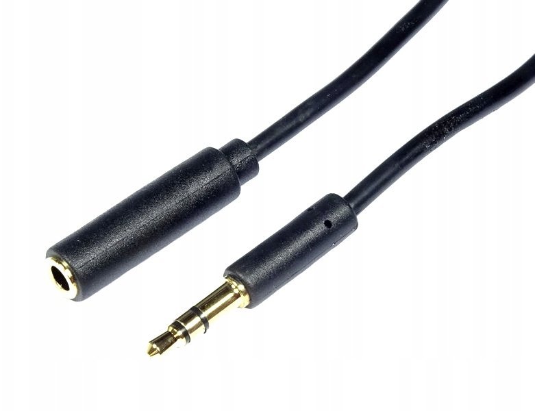Kabel Przeduacz jack 3,5mm wtyk-gniazdo 5m JKP28 slim