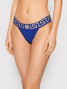 Majtki damskie - Versace Stringi Greca Border AUD01042 Granatowy - miniaturka - grafika 1