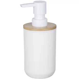 Wenko Dozownik do mydła Posa z pompką kolor biały pojemność 330 ml wykonany z plastiku połączonego z bambusem marka B07C8XBQHM - Mydelniczki i dozowniki mydła - miniaturka - grafika 1