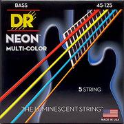 Struny gitarowe  - DR Strings NMCB5-45 Neon Multi-Color Medium 5-String - miniaturka - grafika 1
