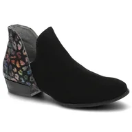 Botki damskie - Czarne Botki Maciejka Damskie Skórzane Obuwie - miniaturka - grafika 1