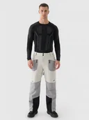 Spodnie narciarskie - Męskie spodnie narciarskie 4F 4FWAW24TFTRM0714 - szare - miniaturka - grafika 1