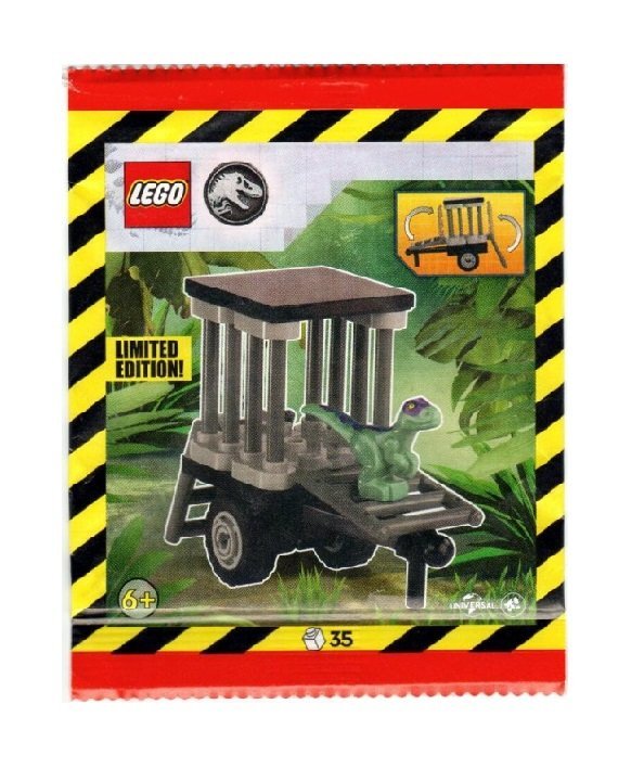 Zestaw LEGO Jurassic World - Raptor with Transport Cage #122502 polybag klocki foilpack