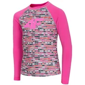 Bluzy narciarskie - 4F, Bluza termoaktywna, HJZ20-JBIMDD001 90S, różowy, rozmiar 128 - miniaturka - grafika 1