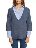 Swetry damskie - ESPRIT Sweter damski 112EE1I332, 424 / szary Blue 5, XS, 424/Grey Blue 5, XS - miniaturka - grafika 1