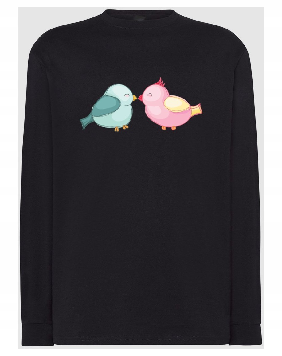 Walentynki Longsleeve nadruk Gołąbki Miłość r.M