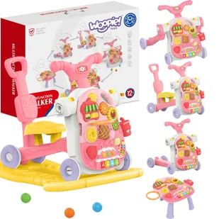WOOPIE BABY Chodzik 5w1 Multifunkcyjny Różowy 1+ - Chodziki - miniaturka - grafika 1