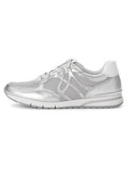 Trampki damskie - Gabor Skórzane sneakersy w kolorze srebrno-szarym - miniaturka - grafika 1