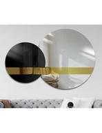 Lustra - Zestaw luster dekoracyjnych złota tafla i czarny lacobel - GOLD MOON, Gold Moon: 60x90 - miniaturka - grafika 1