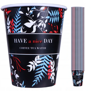 Opakowania gastronomiczne - Paper Cups Factory KUBKI PAPIEROWE HAVE A NICE DAY 9OZ/250ML RĘKAW 65 szt. - miniaturka - grafika 1