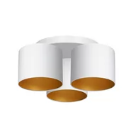 Lampy sufitowe - Luminex Arden 3443 Plafon Oprawa sufitowa 3x60W E27 biały/złoty - miniaturka - grafika 1