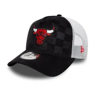 Czapki i chusty sportowe męskie - Czapka z daszkiem New Era 9FORTY Chicago Bulls Tonal Check Black A-Frame Trucker - 60595264 - miniaturka - grafika 1