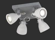 Lampy sufitowe - Trio Oświetlenie Leuchten Concrete Lampa Sufitowa Siwy, 4-punktowe 802530478 - miniaturka - grafika 1