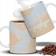 Kubki - Kubek Biały Ceramiczny PRAWDZIWA NIE PERFEKCYJNA Na Prezent Kobiece Wzory - miniaturka - grafika 1