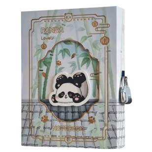 Pamiętnik Notes Na Kłódkę Format A4 96Kart. Panda - Szkolne artykuły papiernicze - miniaturka - grafika 1