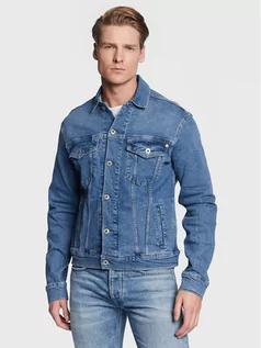 Kurtki męskie - Pepe Jeans Kurtka jeansowa Pinner PM402465 Niebieski Regular Fit - grafika 1