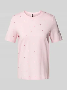 T-shirt o kroju regular fit z wyhaftowanym motywem model ‘PAULINA’ - Koszulki i topy damskie - miniaturka - grafika 1
