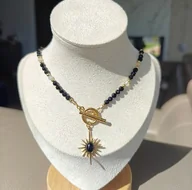 Naszyjniki - Długo turmalin i cytryn - miniaturka - grafika 1