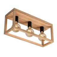 Lampy sufitowe - Spotlight Plafon LAMPA sufitowa KAGO 9154374 drewniana OPRAWA ekologiczna klatka prostokątna dąb olejowany czarna - miniaturka - grafika 1