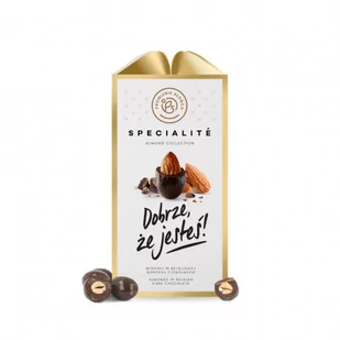 Mini Box: Dobrze, że jesteś! - Migdały w gorzkiej czekoladzie 80 g - Orzechy i nasiona - miniaturka - grafika 1