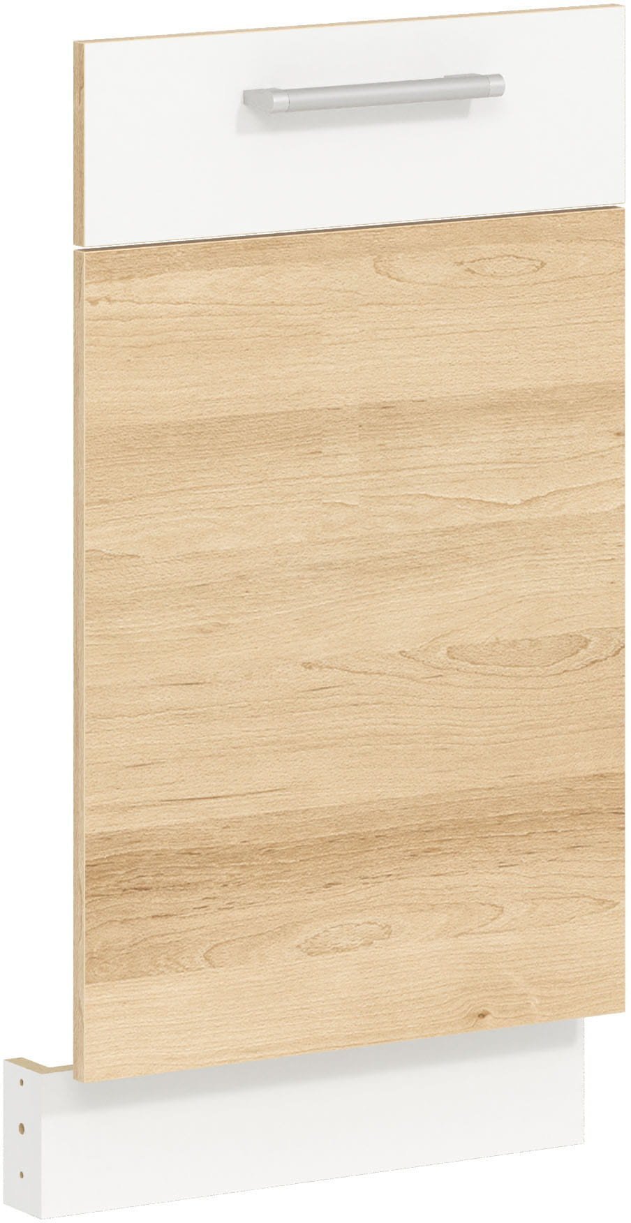 Front do zmywarki 45 cm panel kuchenny MODENA MD23 buk / biały połysk