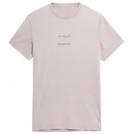 Koszulki męskie - 4F Koszulka Męska Ttshm296 Beż Rozmiar S - miniaturka - grafika 1